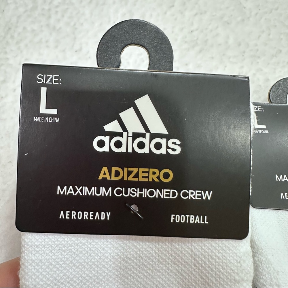 Men’s white Adizero Adidas Socks - Picture 4 of 6